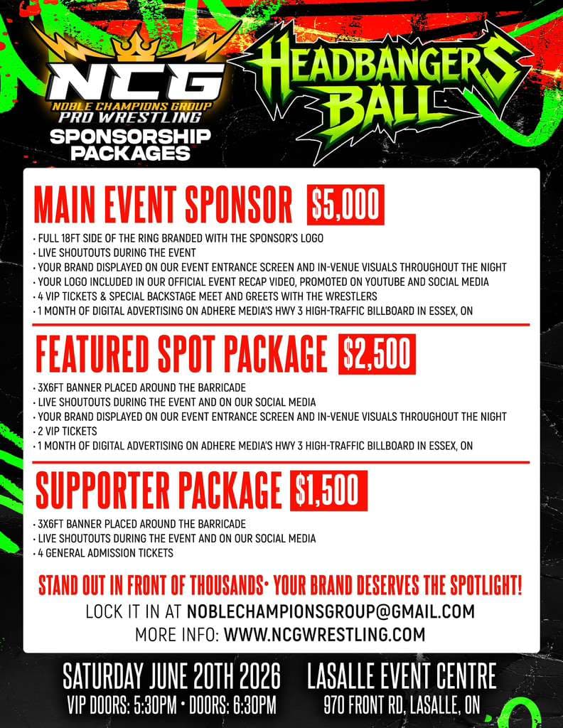 Sponsorship Packages Available