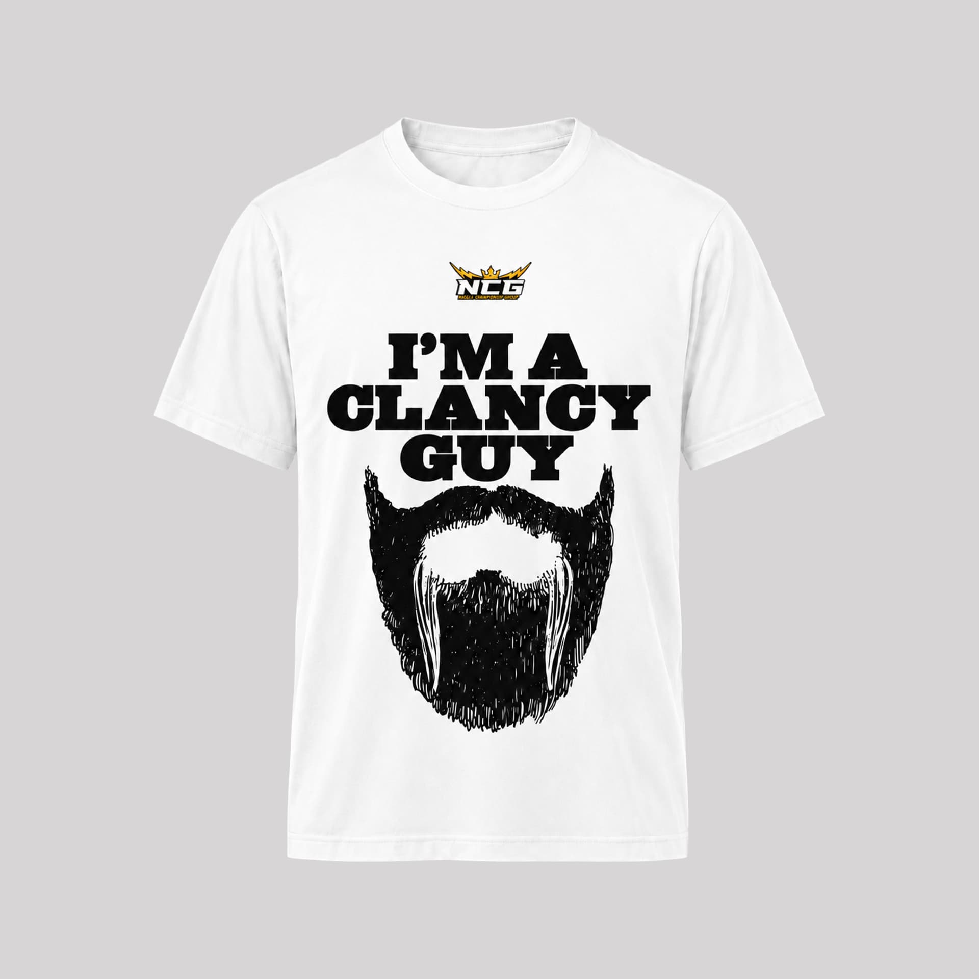 NCG Classic White "Clancy Guy" Tee